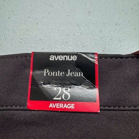 New Avenue Ponte Jeans Womens 28 Average Brown High Rise Stretch Office NWT $60 - Picture 8 of 16